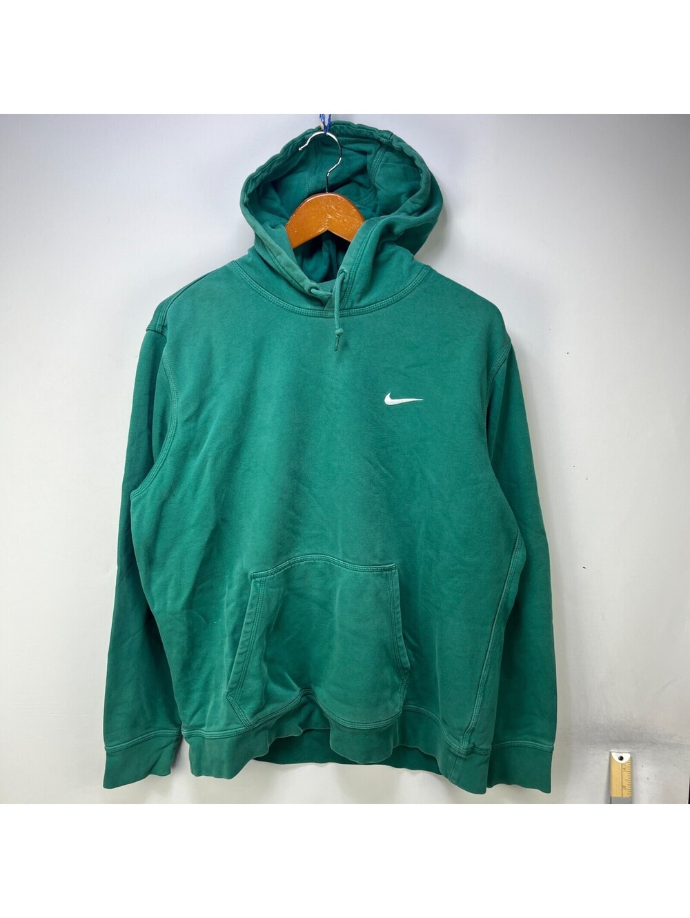 Vintage Nike Green Mini Swoosh Pullover Pocket Hoodie XL